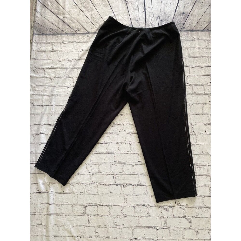 Grace Dane Lewis Woman Black White Stitching‎ Dress Pants SZ18W Spandex $98 NWOT - Picture 13 of 14
